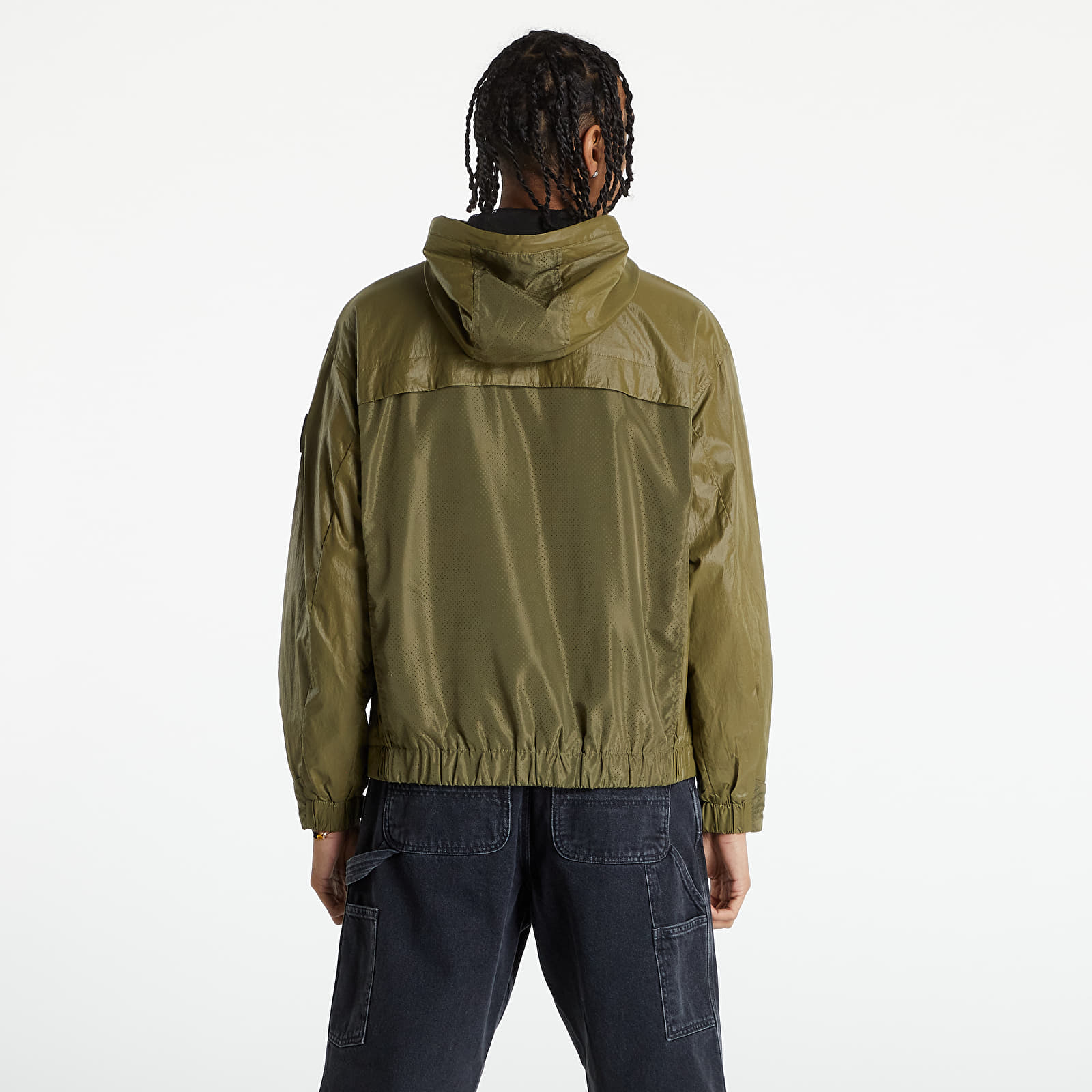 Kabátok Calvin Klein Jeans Perforated Wet Look Jacket Burnt Olive