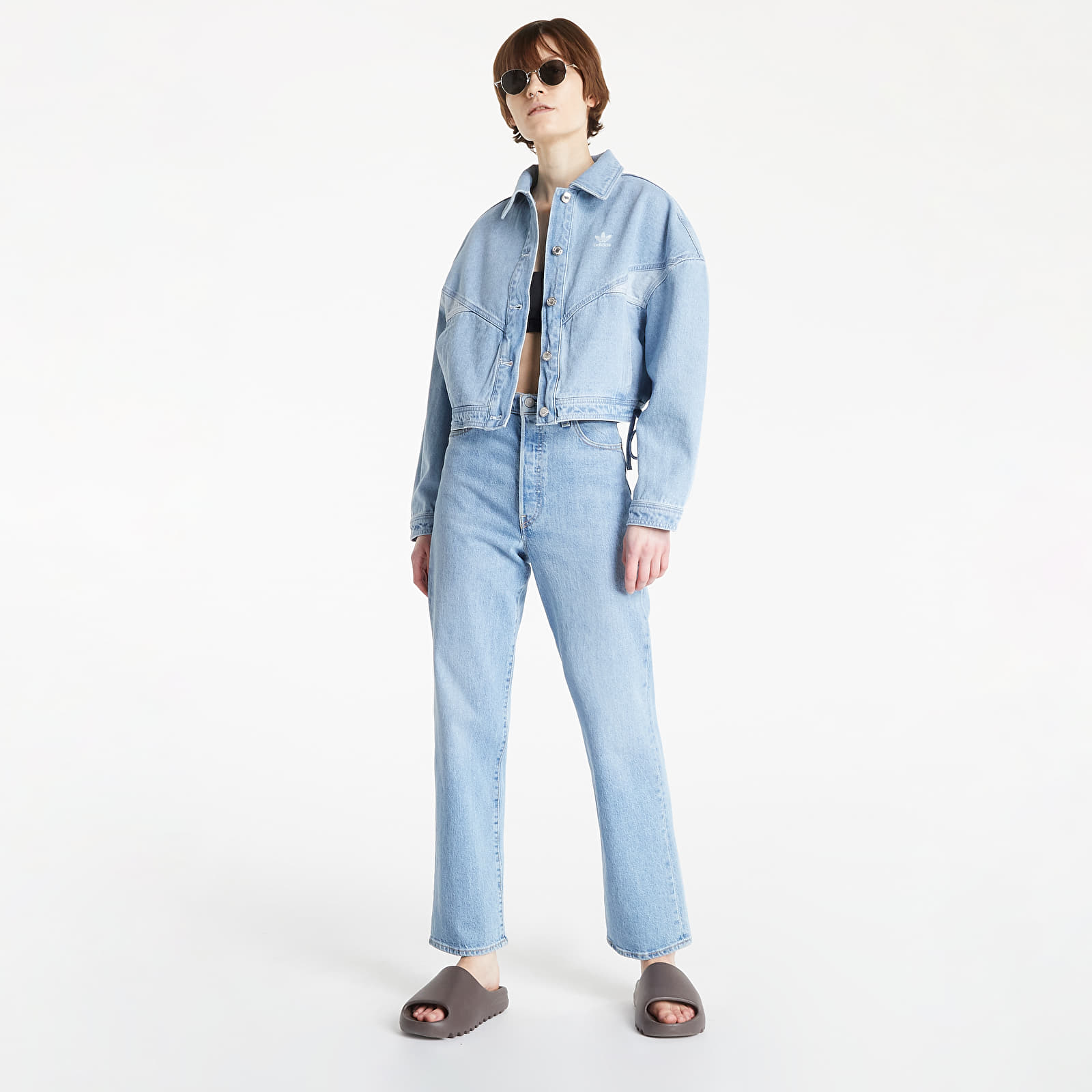 Kabátok adidas Denim Jacket Clear Blue