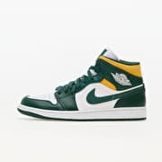 Air Jordan 1 Mid Noble Green/ Pollen-White
