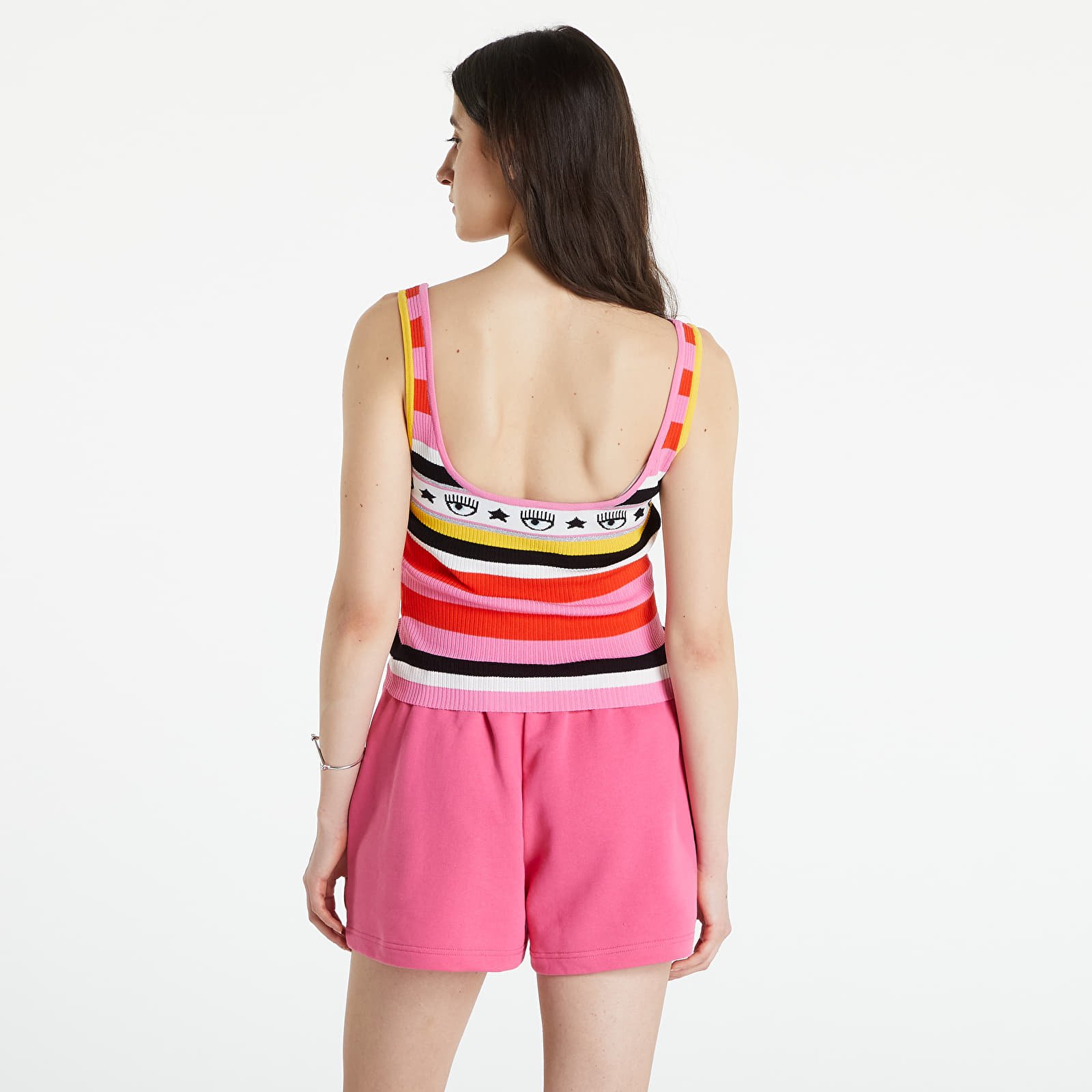 Vests Chiara Ferragni Striped Yarn Logomania Knit Multicolor