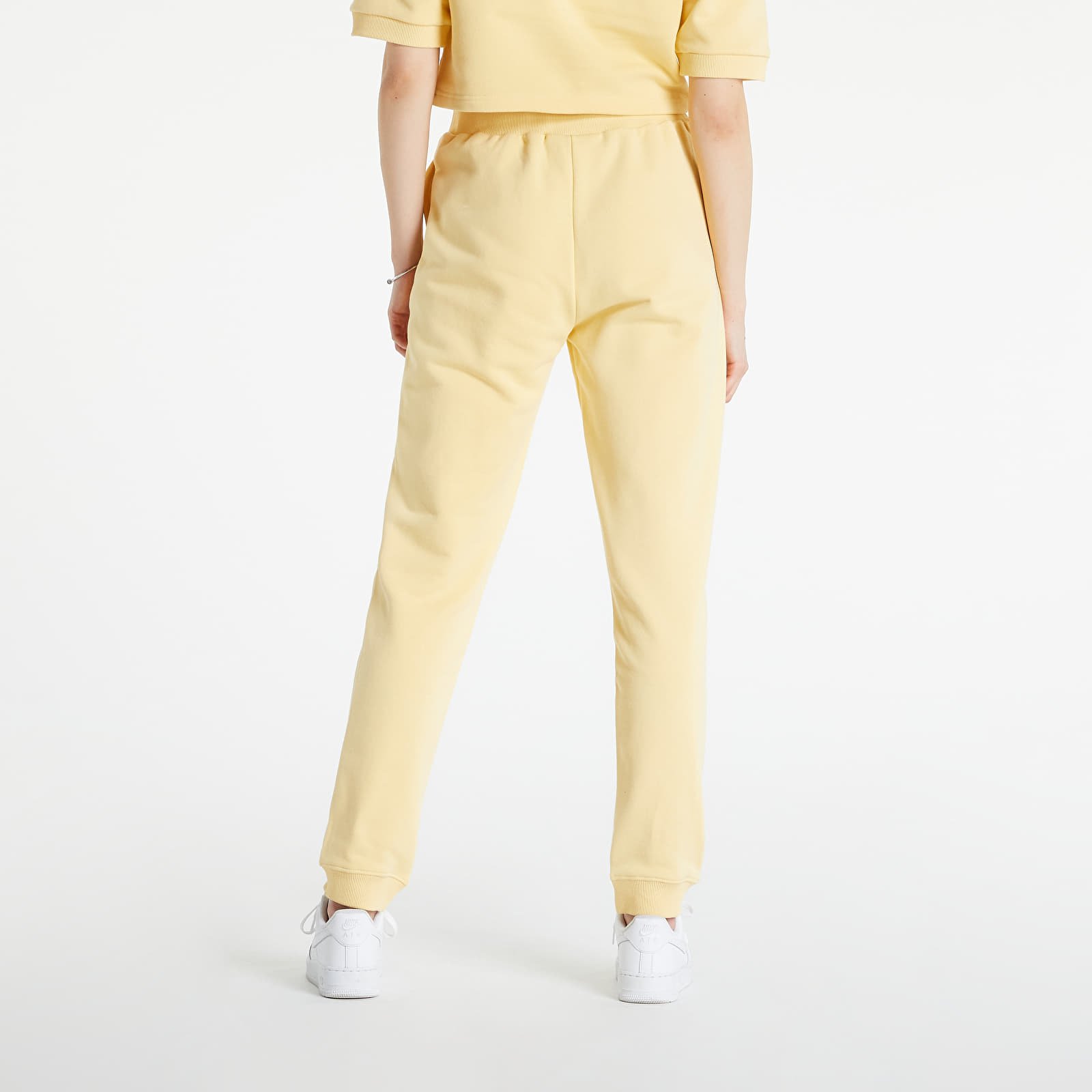 Pantaloni și blugi Chiara Ferragni Light Diagonal Fleece Co Trousers Yellow