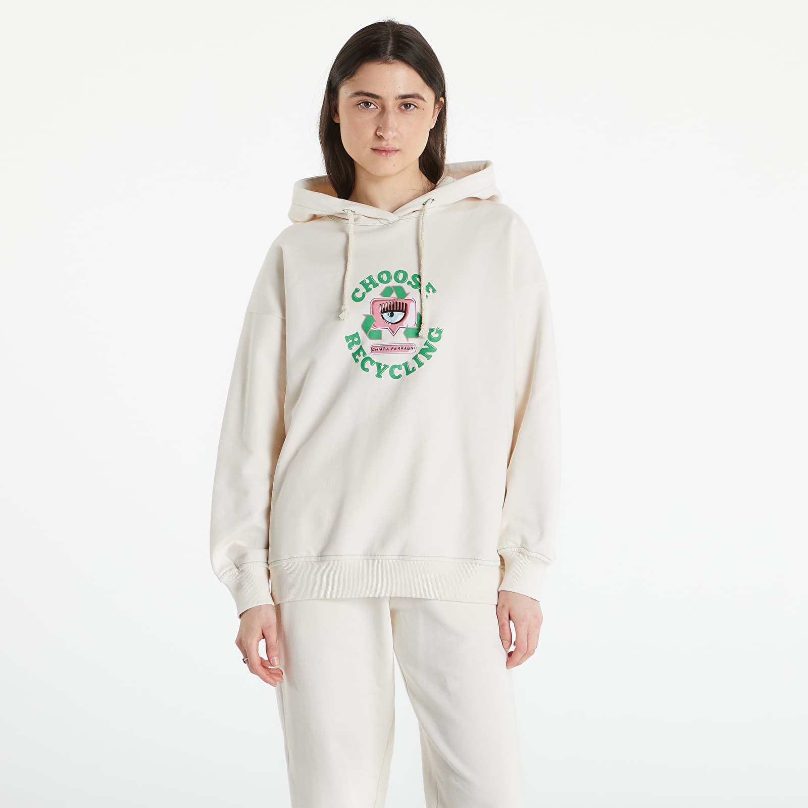Hoodies and sweatshirts Chiara Ferragni C Organic And Recycled Cotton Fleece Beige