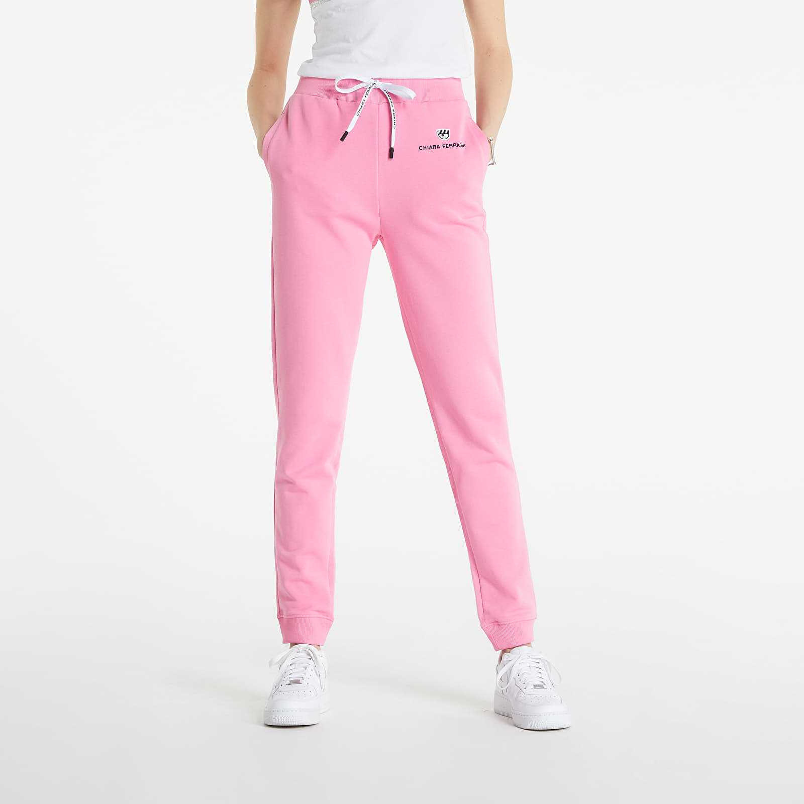 Jeans e pantaloni Chiara Ferragni Light Diagonal Fleece Co Trousers Pink