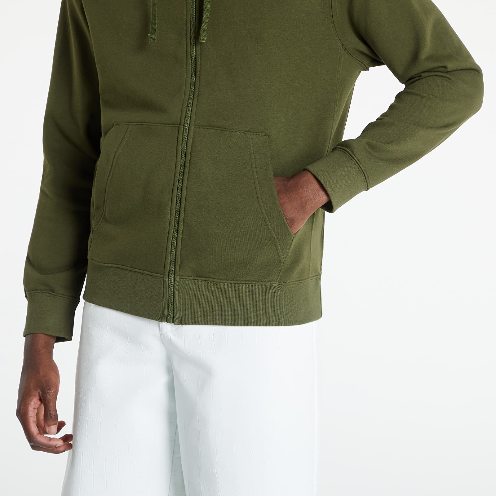 Sweatjacken und Sweatshirts Nike Sportswear Club Men's Full-Zip Hoodie Rough Green/ Rough Green/ White