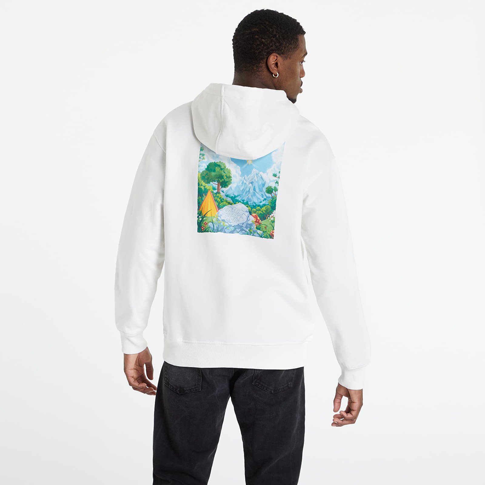 Sweat The North Face Outdoor Graphic Hoodie Homme Blanc