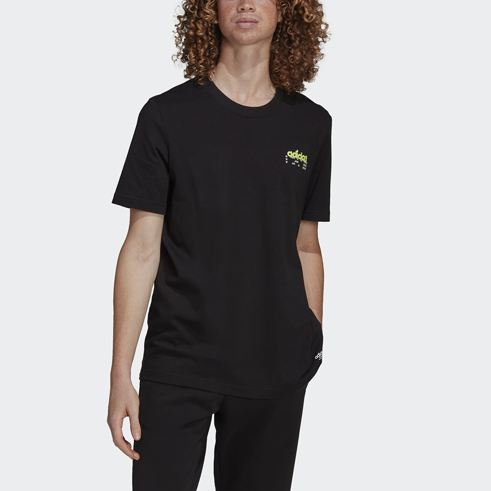 Marškinėliai adidas Behind Tee Black