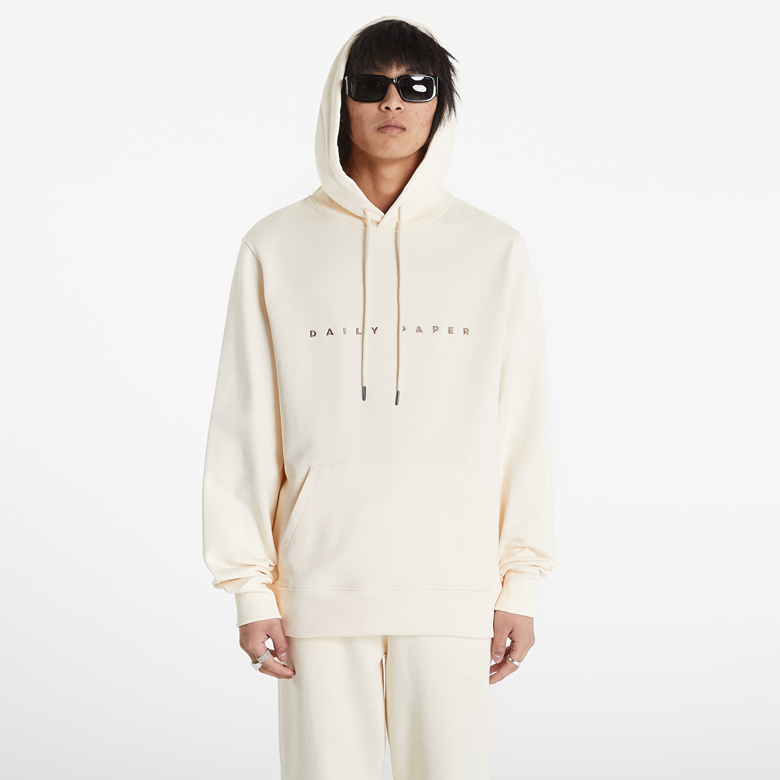 Dukserice Daily Paper Alias Hood Shortbread White