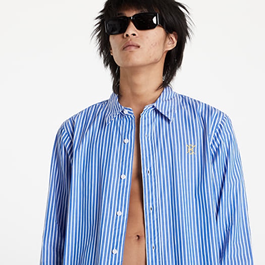 Shirts Daily Paper Mambo Ls Shirt Blue White Stripe Footshop