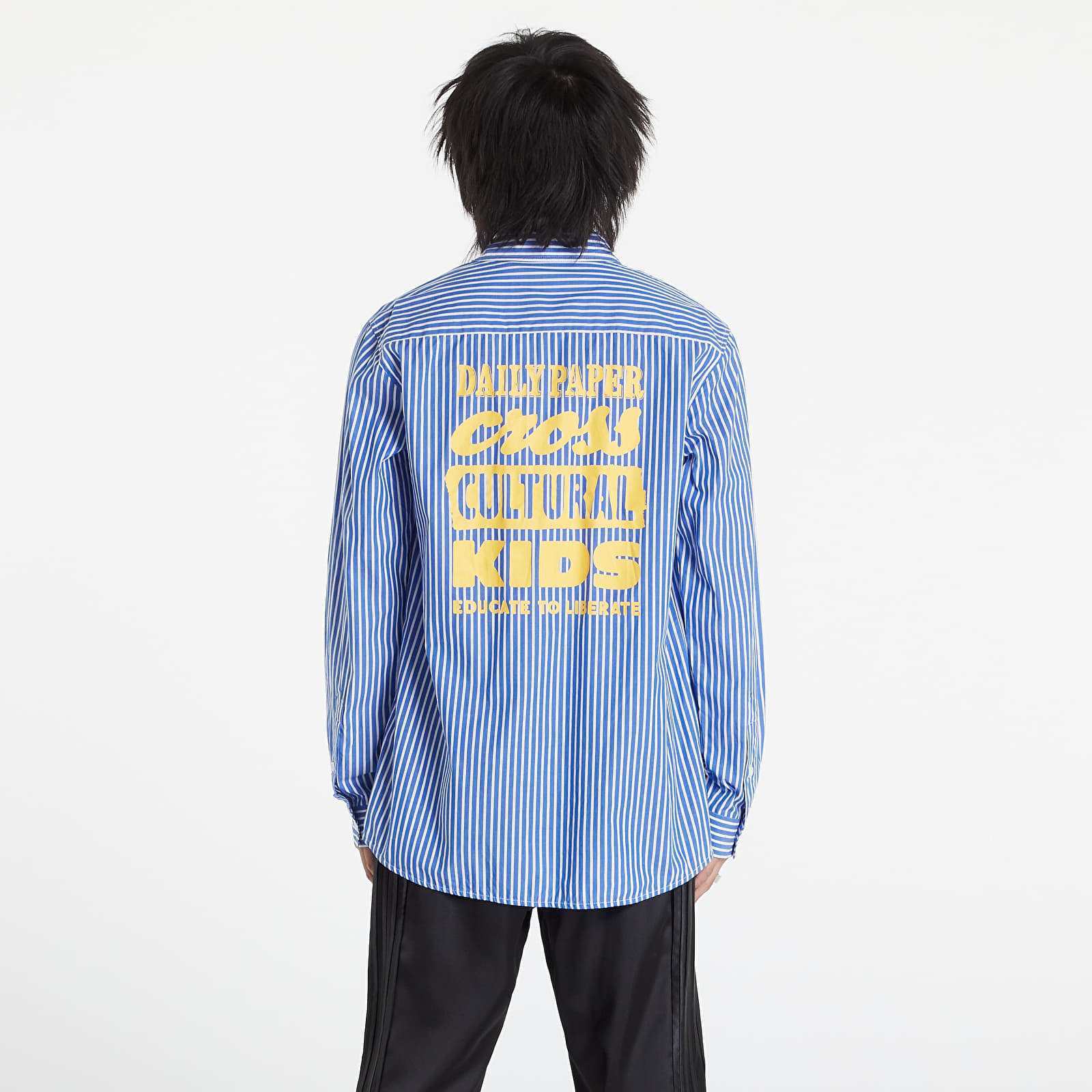 Shirts Daily Paper Mambo Ls Shirt Blue/White Stripe