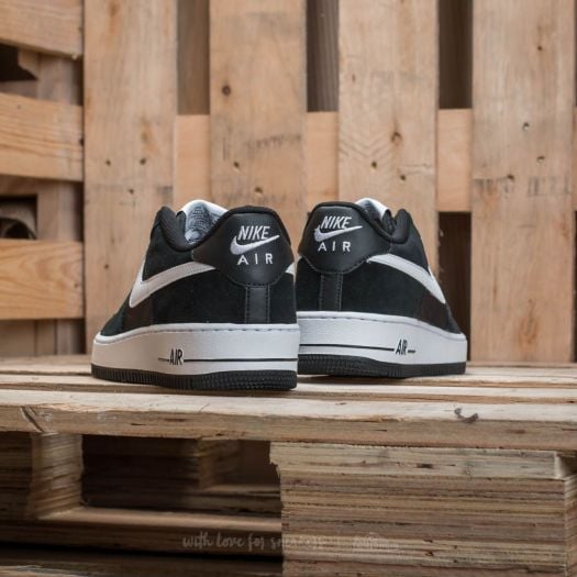 Nike air force 1 black white suede deals