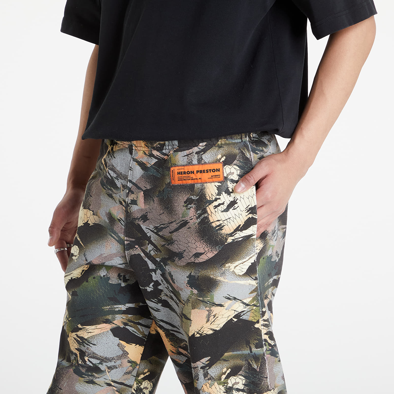 Pants and jeans HERON PRESTON Plain Sweatpants Camo Ctnmb Camouflage Green  | Footshop