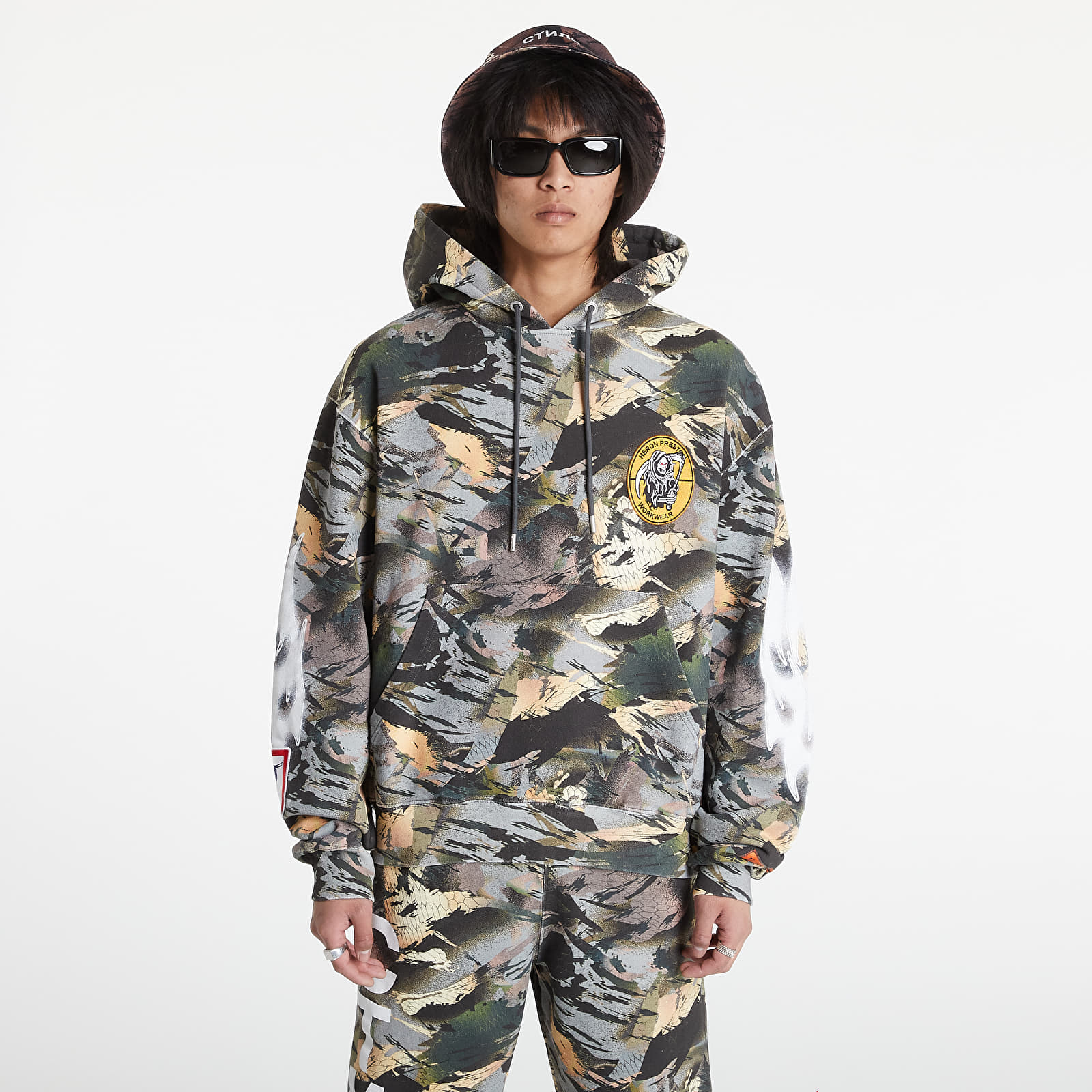 Hoodies and sweatshirts HERON PRESTON Hoodie Camo Flaming