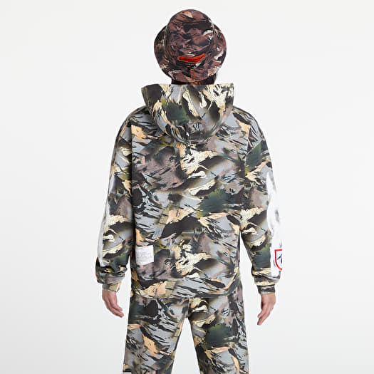 Sweat shirt HERON PRESTON Hoodie Camo Flaming Sleeve