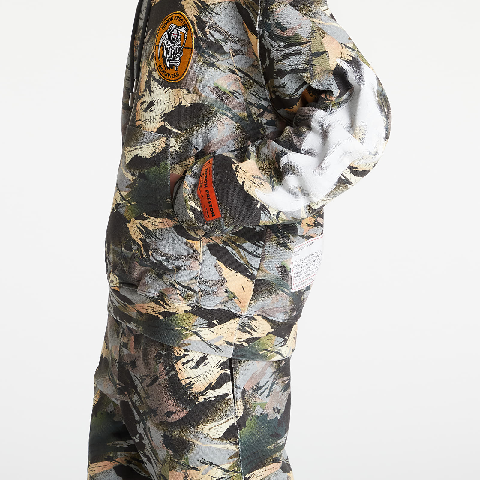 Heron preston camo hoodie deals