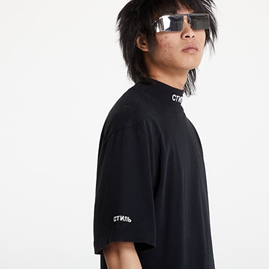 T-shirts HERON PRESTON Ss Turtleneck Ctnmb Black/ White