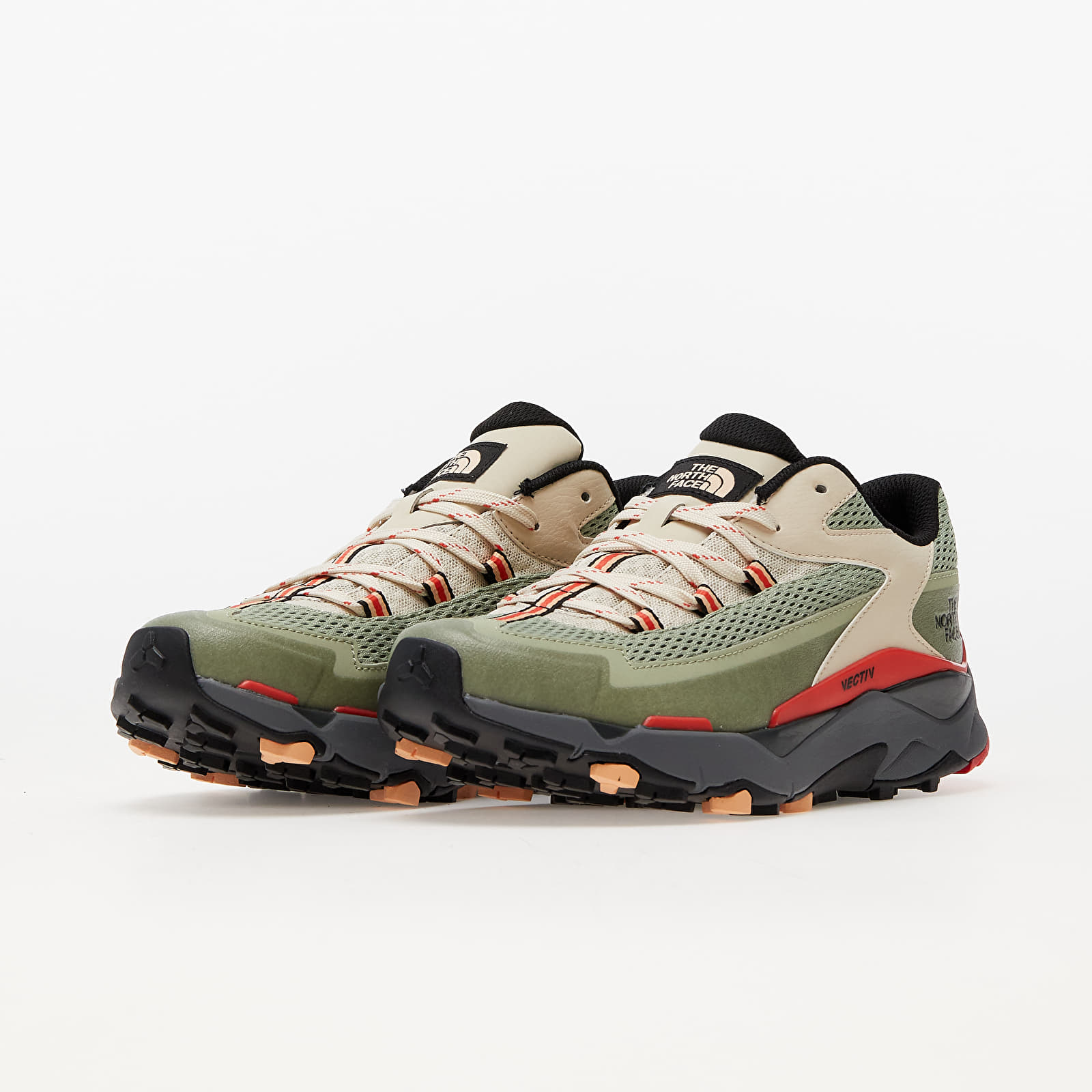 Herren Sneaker und Schuhe The North Face M Vectiv Taraval Tea Green/ Horizon Red