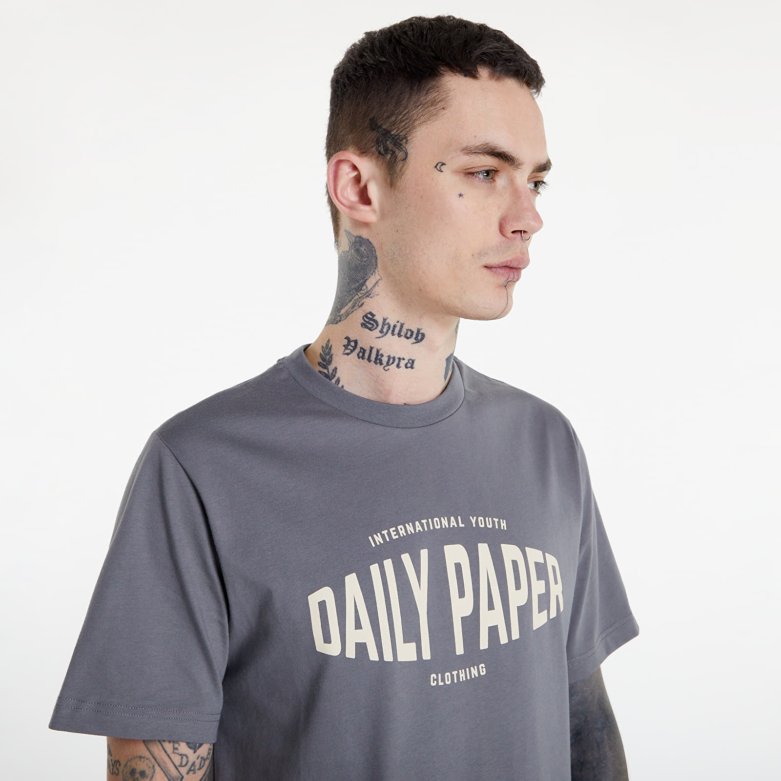 T shirts Daily Paper Youth Tee Charcoal Grey Footshop