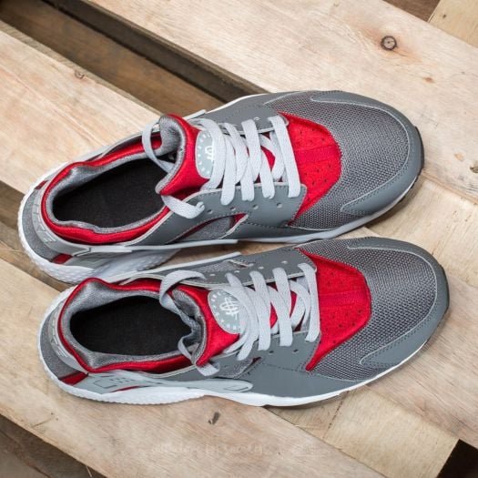 Women s shoes Nike Huarache Run GS Dark Grey Wolf Grey Gym Red Footshop