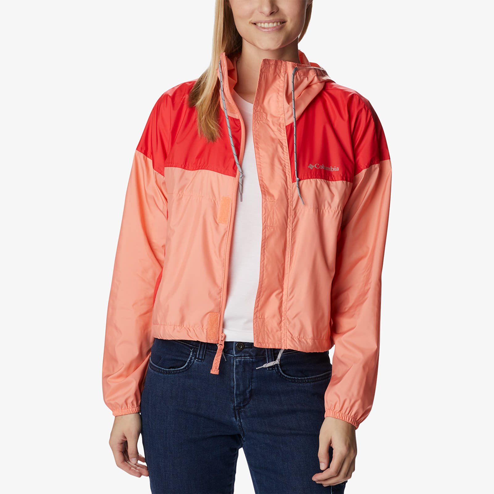 Jacken und Mäntel Columbia Flash Challenger™ Cropped Windbreaker Coral Reef/ Red