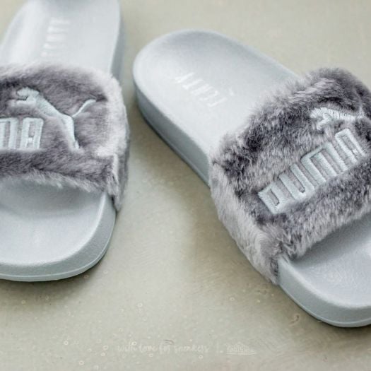 Grey puma fenty slides top