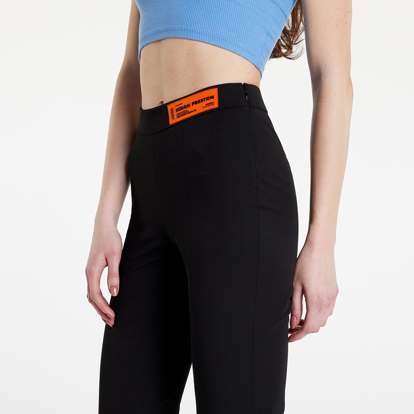 Hosen und Jeans HERON PRESTON Gabardine Stretch Zip Pants Black/ No Color