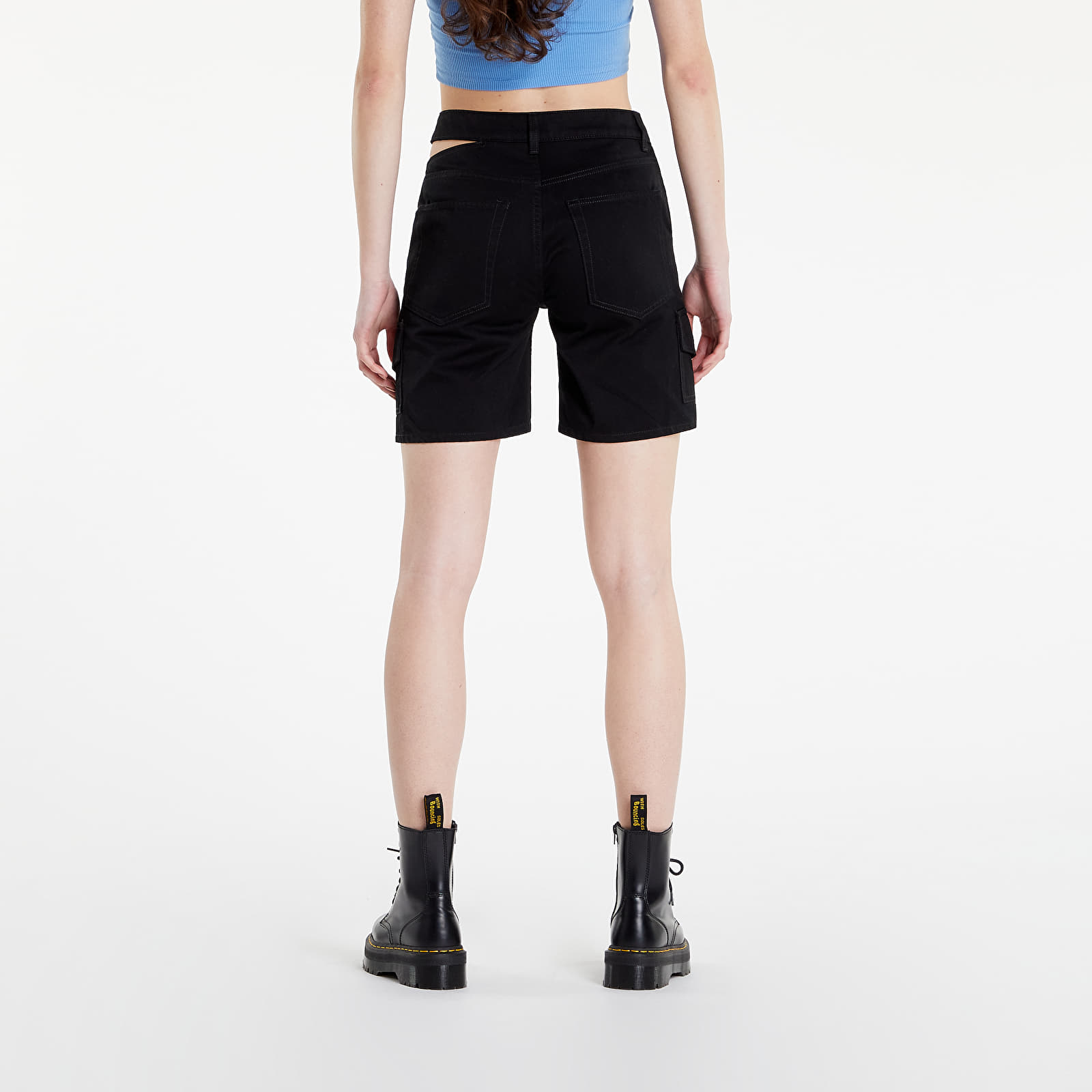 Shorts HERON PRESTON Open Side Belt Cargo Shorts Black/ No Color