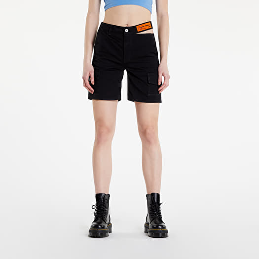 Šortky HERON PRESTON Open Side Belt Cargo Shorts Black/ No Color | Footshop
