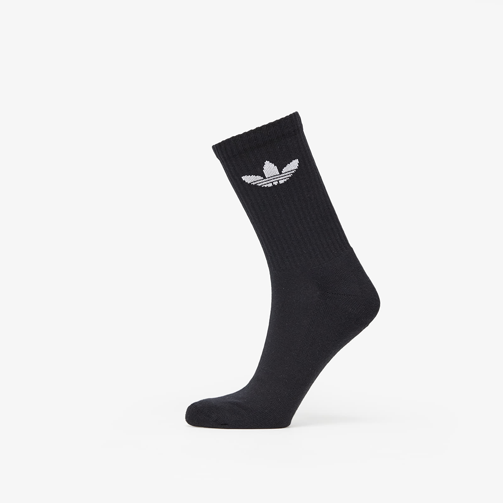 Nogavice adidas Originals Cushioned Trefoil Mid-Cut Crew Socks 3-Pack White/ Medium Grey Heather/ Black