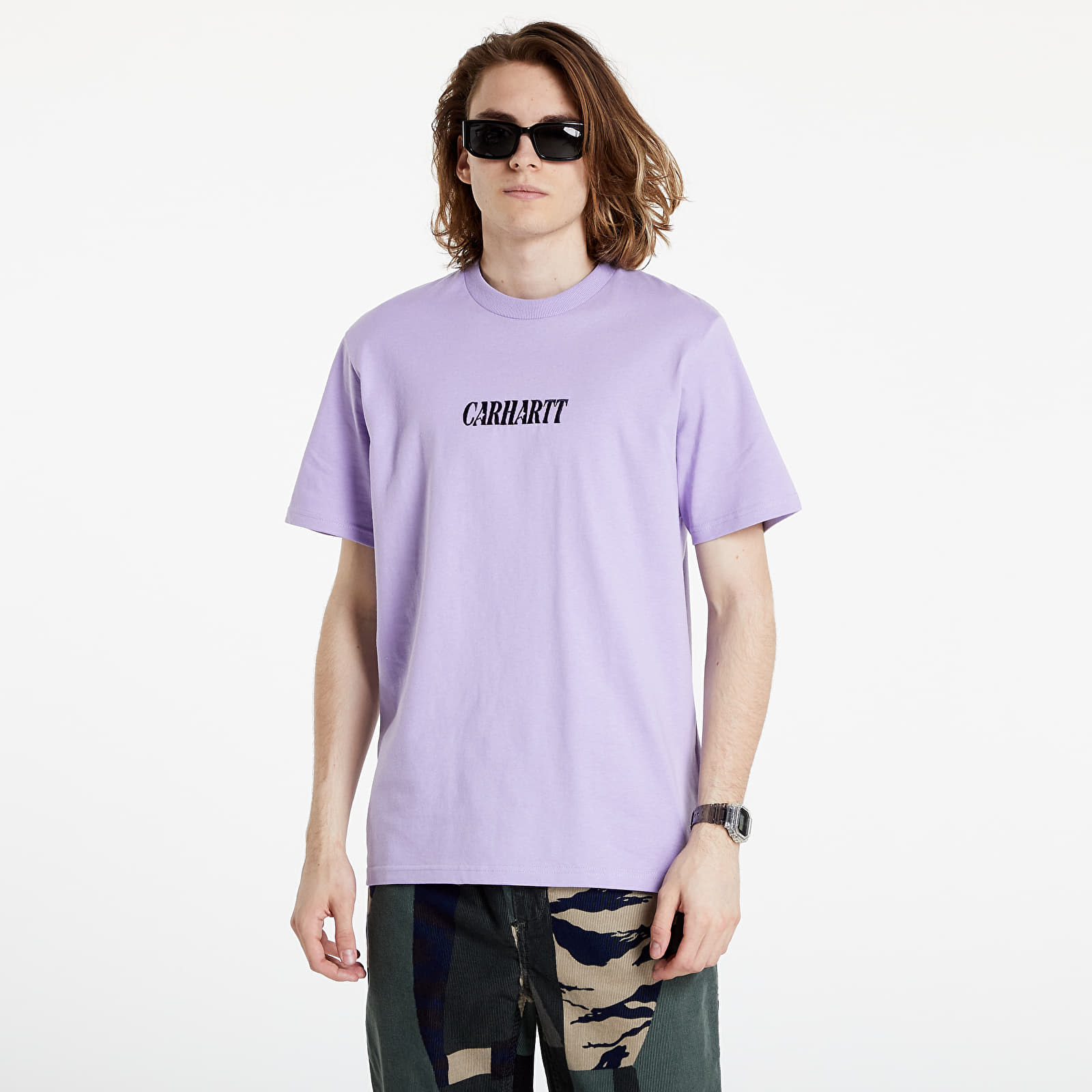 T shirts Carhartt WIP S S Multi Star Script T Shirt Soft Lavender