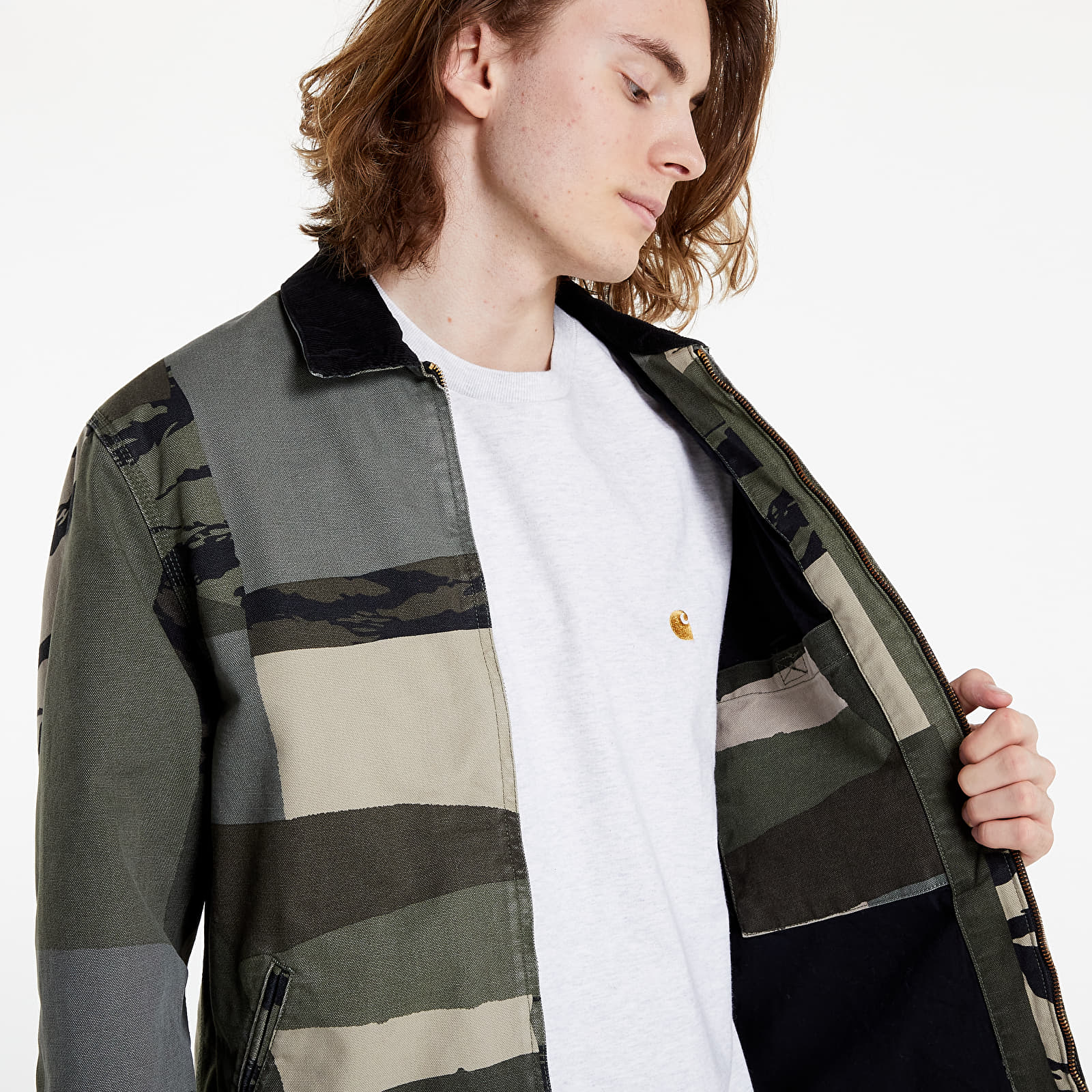 Takit Carhartt WIP Detroit Jacket Camo Mend/ Black Stone Washed