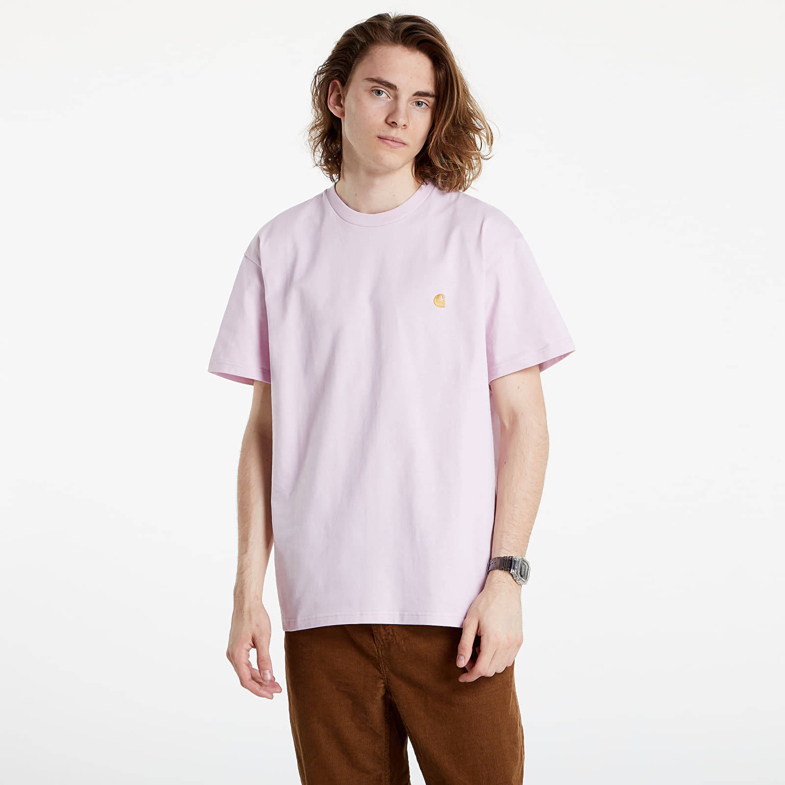 Camisetas Carhartt WIP S/S Chase T-Shirt Pale Quartz/ Gold 