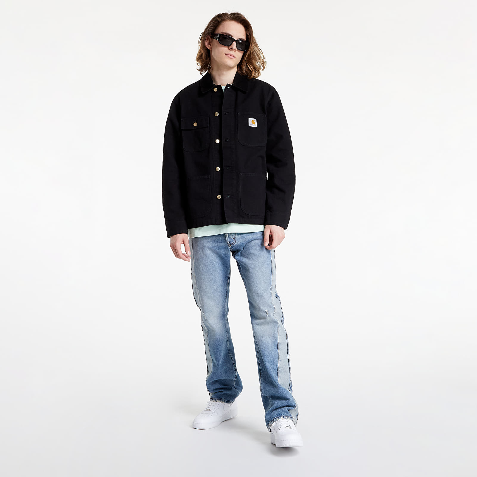 Kurtki Carhartt WIP Michigan Coat Black/ Black Rinsed