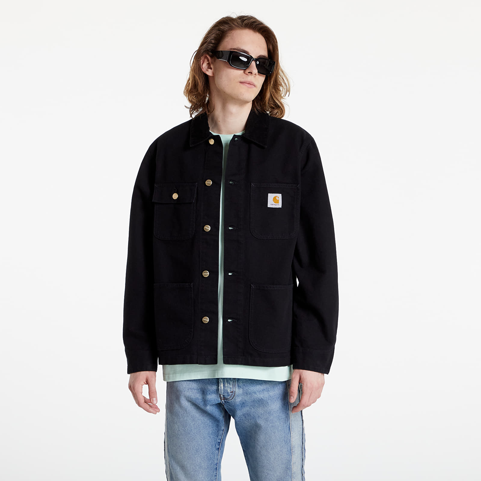 Kurtki Carhartt WIP Michigan Coat Black/ Black Rinsed