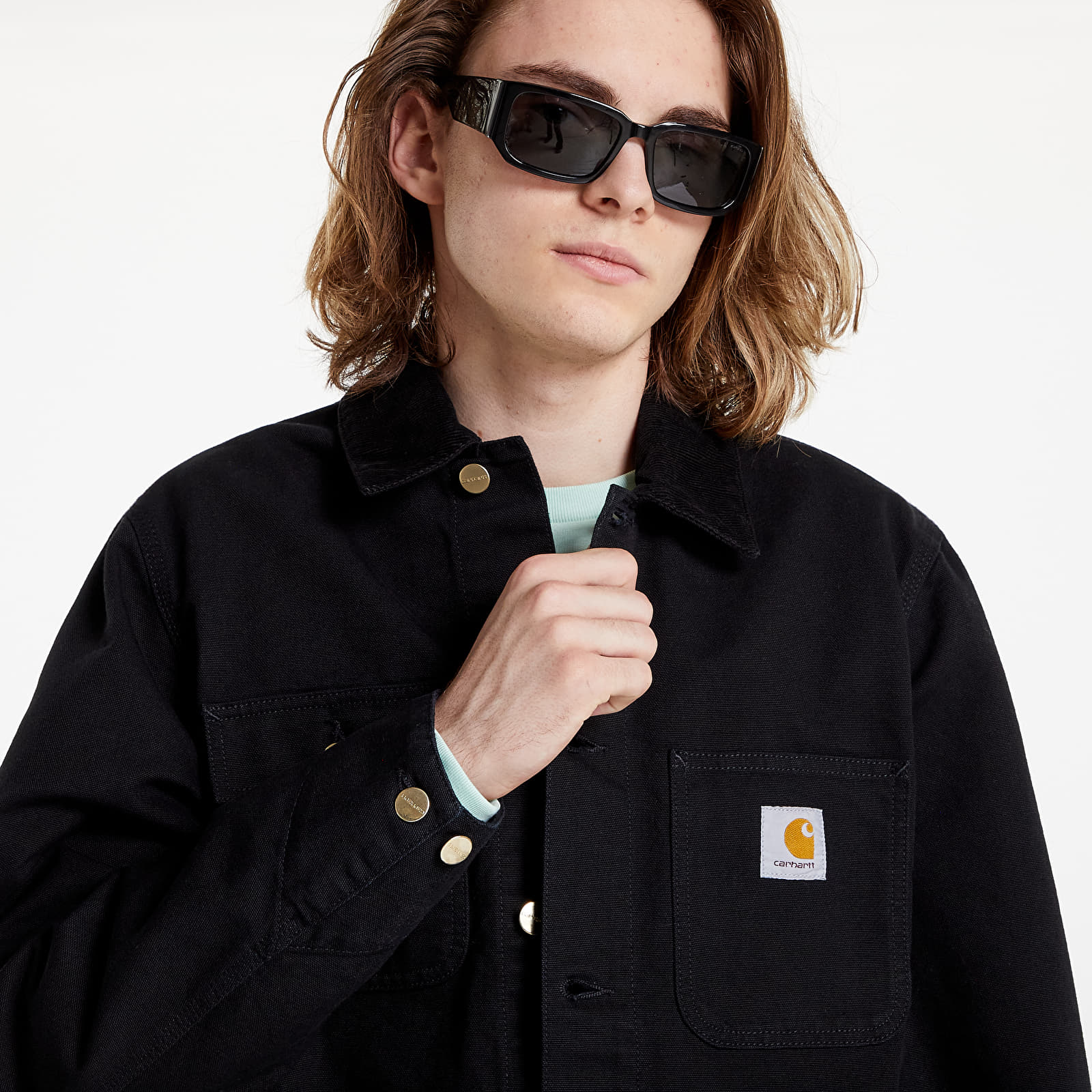 Kurtki Carhartt WIP Michigan Coat Black/ Black Rinsed