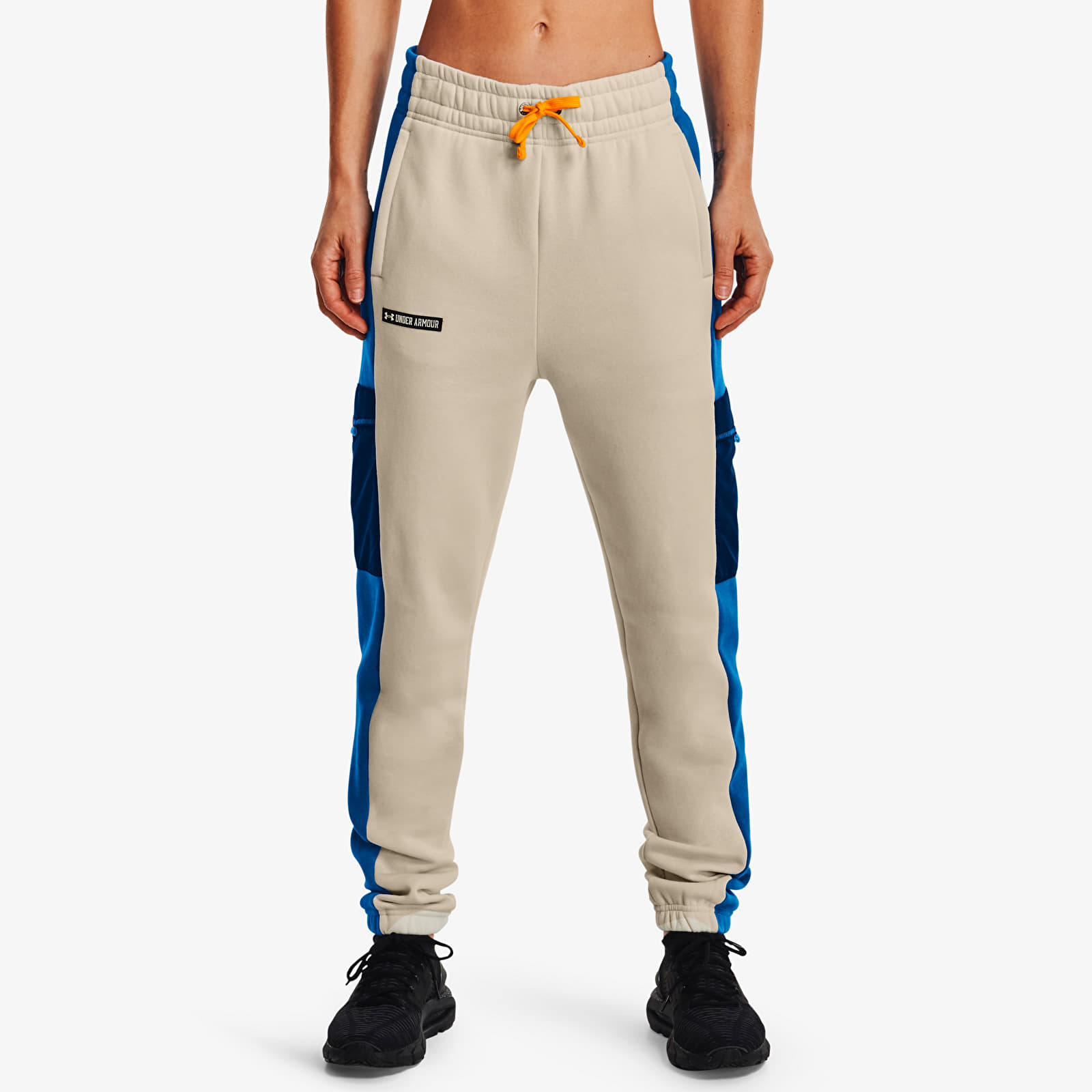 Pantaloni Under Armour Rival Fleece SP Pant Stone/ Victory Blue/ Stone