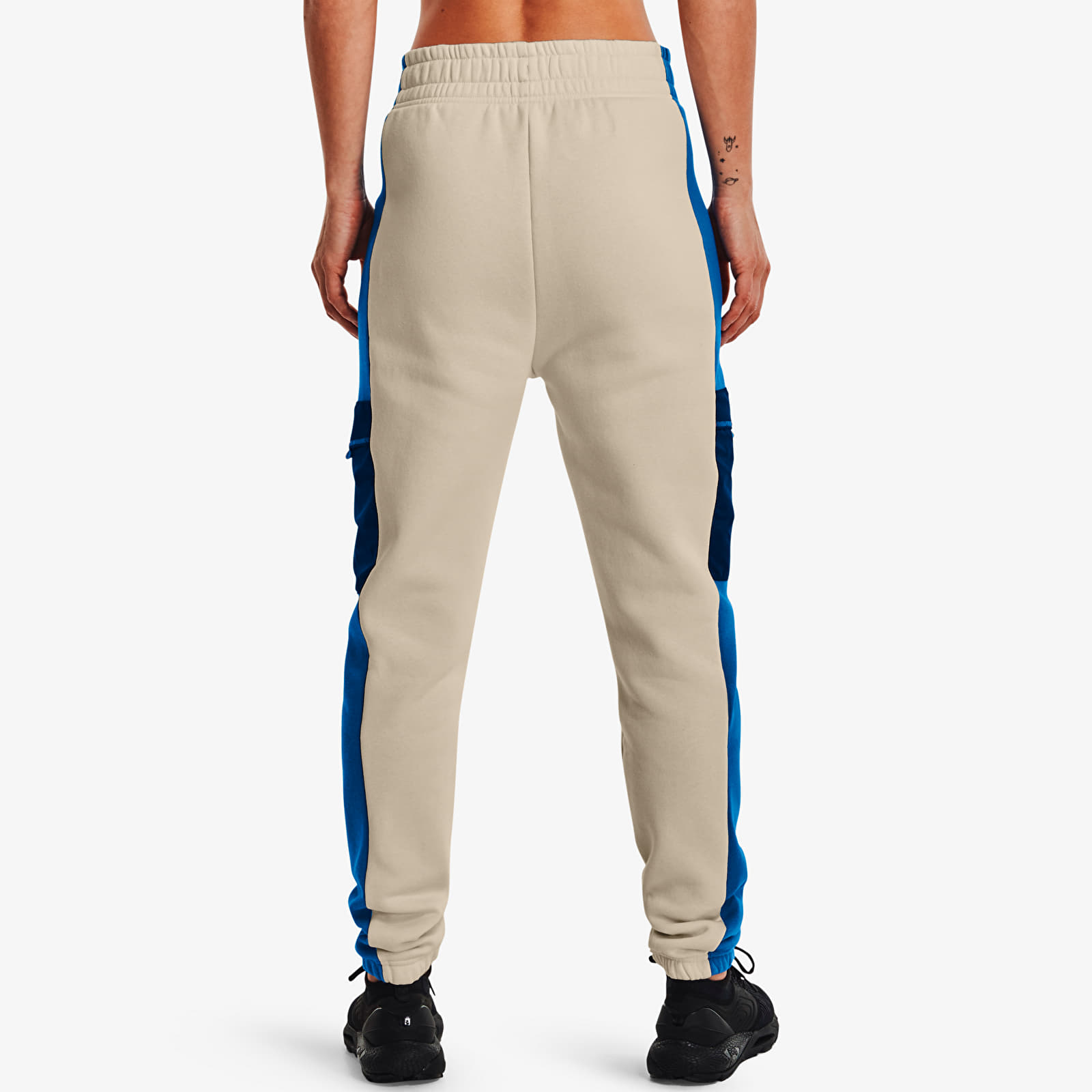 Pantaloni Under Armour Rival Fleece SP Pant Stone/ Victory Blue/ Stone - 1 | YEO