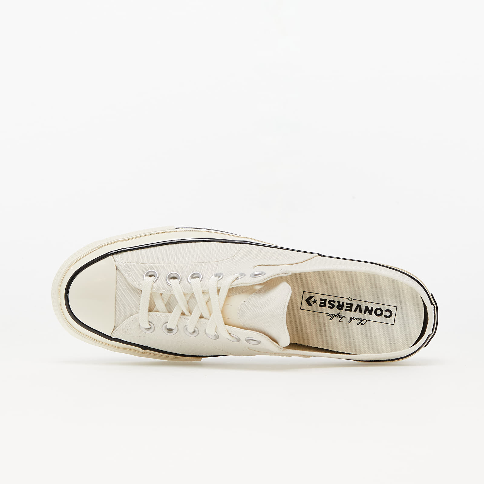 Herresko Converse Chuck 70 Mule Recycled Canvas Egret/ Egret/ Black