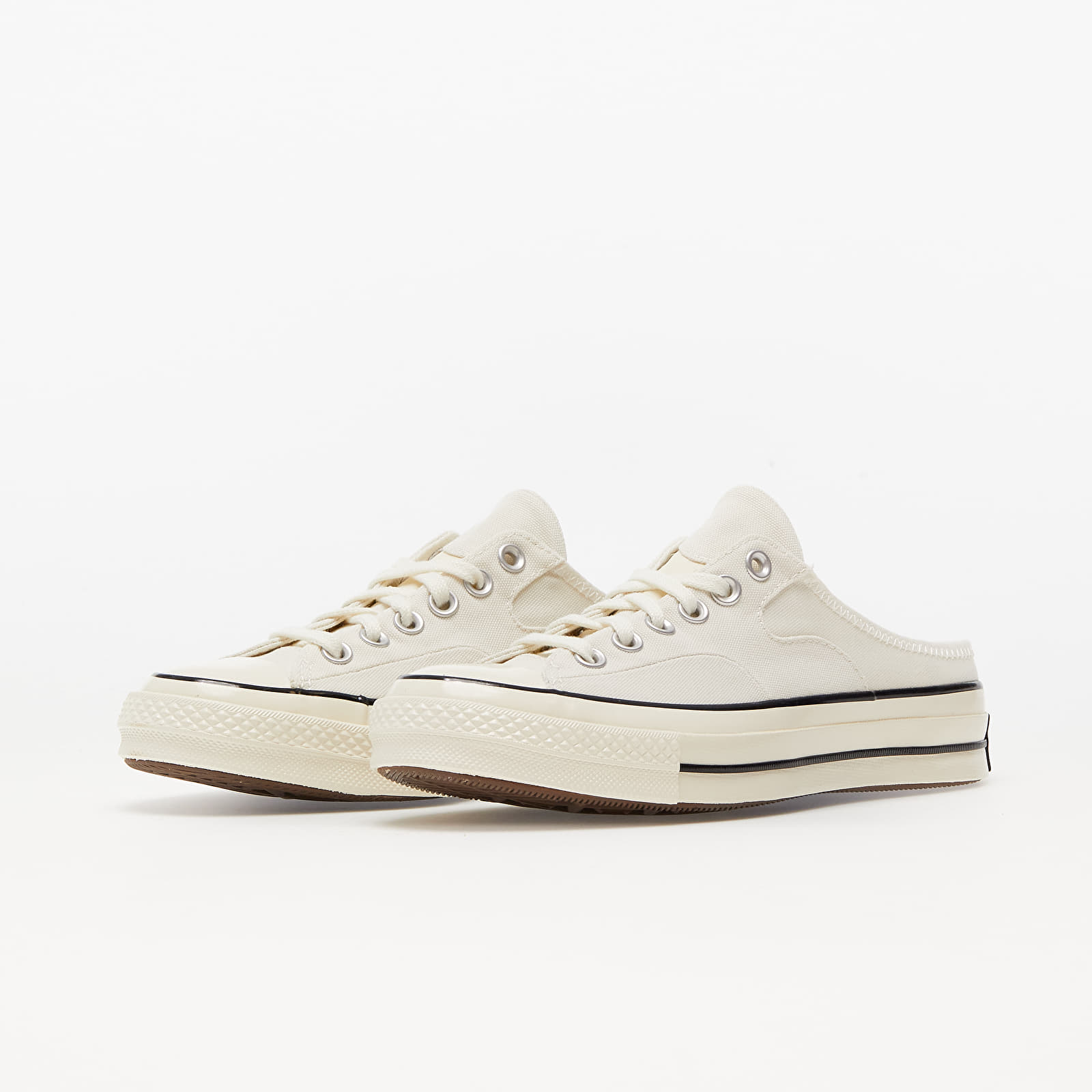 Herresko Converse Chuck 70 Mule Recycled Canvas Egret/ Egret/ Black
