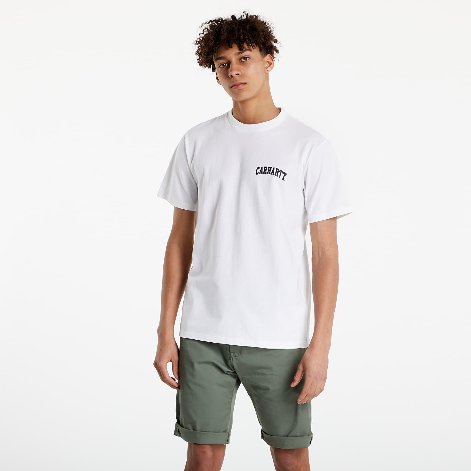 T-shirts Carhartt WIP S/S University Script T-Shirt White/ Black
