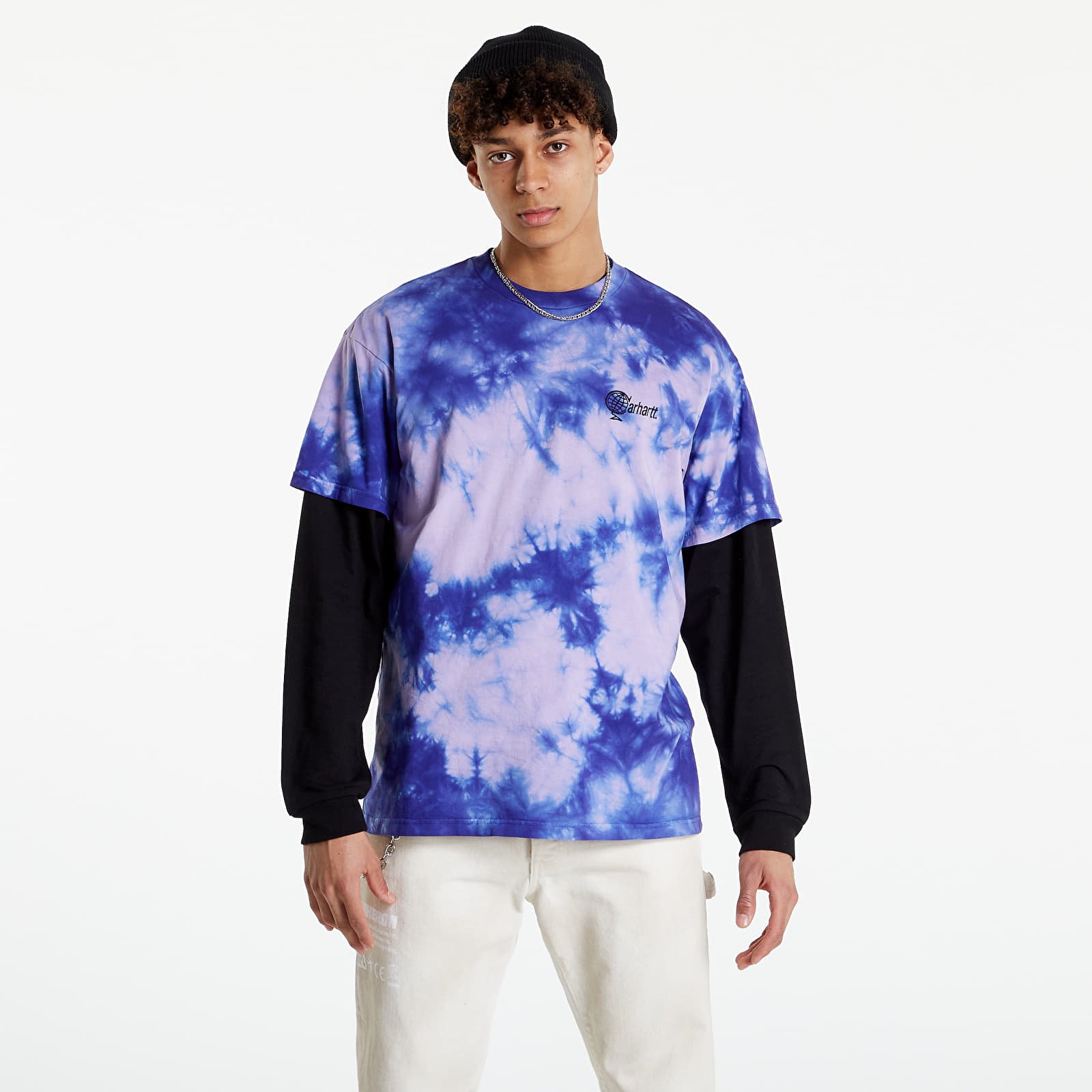 Tricouri Carhartt WIP S/S Global T-Shirt Razzmic/ Soft Lavender/ Black