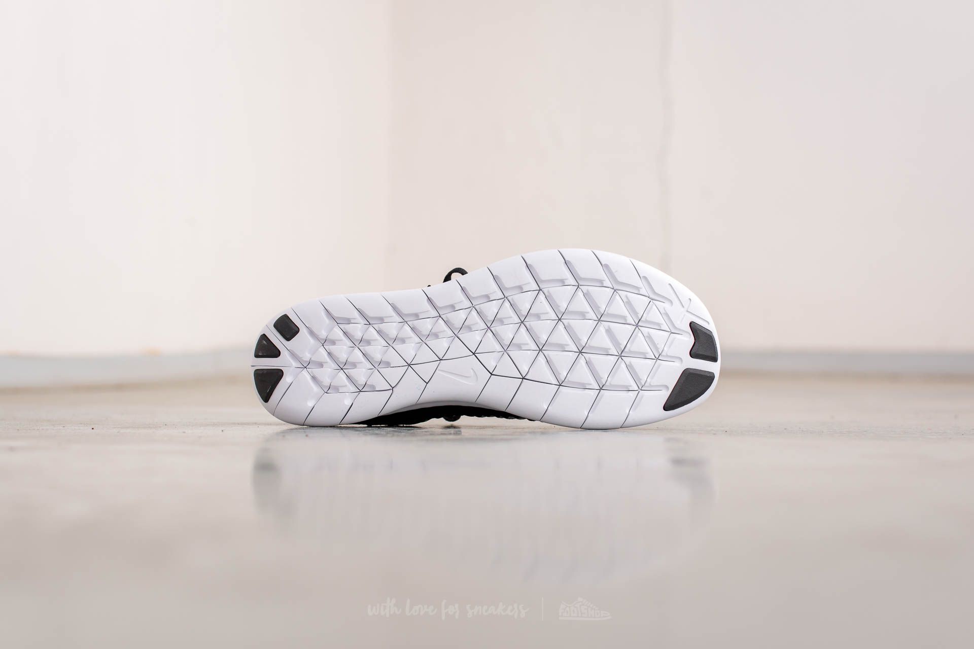 Herenschoenen Nike Free Runner Flyknit Black/ White