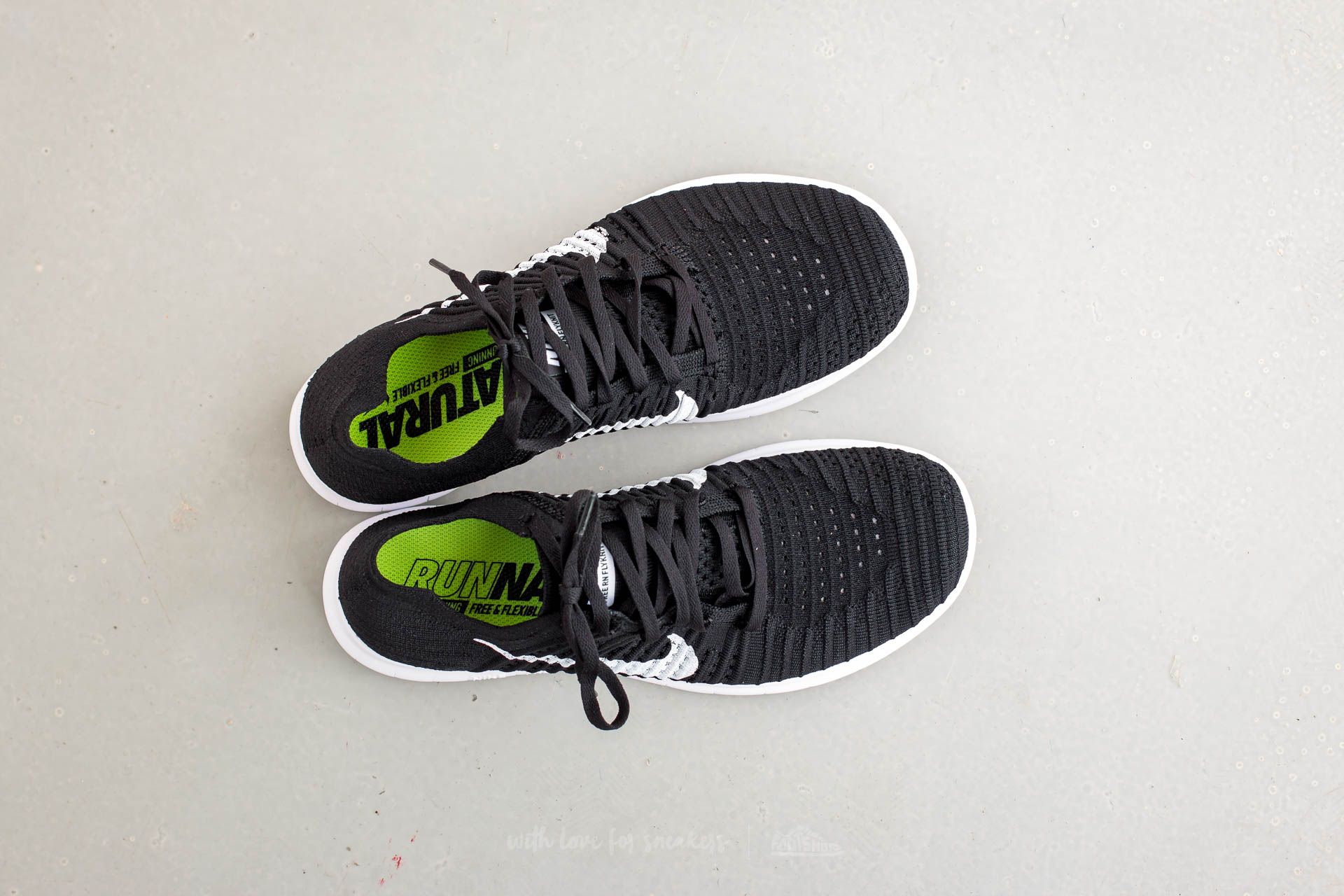 Herenschoenen Nike Free Runner Flyknit Black/ White