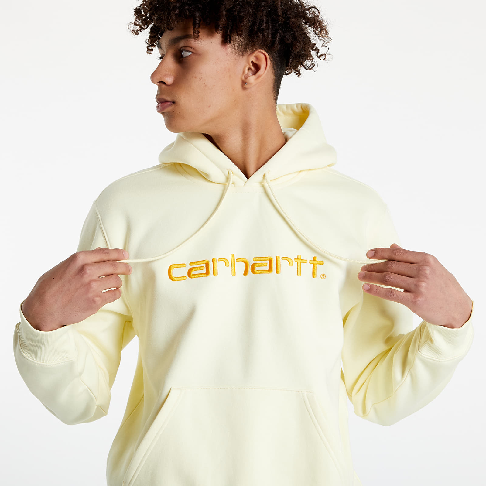 Hoodies och sweatshirts Carhartt WIP Hooded Carhartt Sweat Soft Yellow/ Popsicle 