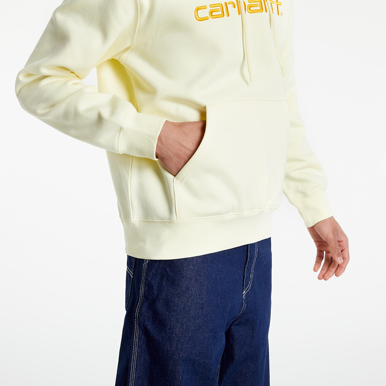 Sudadera outlet Carhartt WIP Hooded Carhartt Sweat Soft Yellow Pop