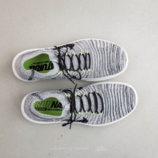 Nike Free Runner Motion Flyknit White Black Volt Off White Footshop