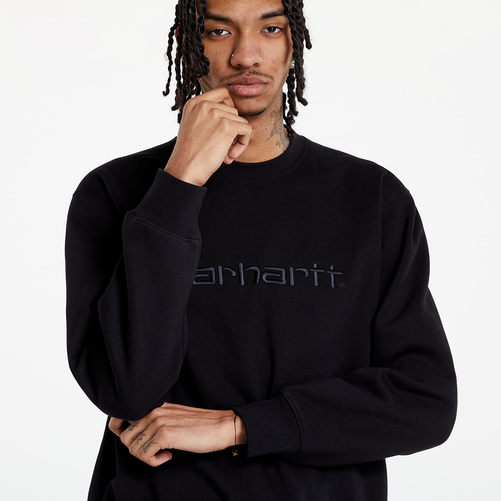 Puloverji Carhartt WIP Carhartt Sweat Black/ Black