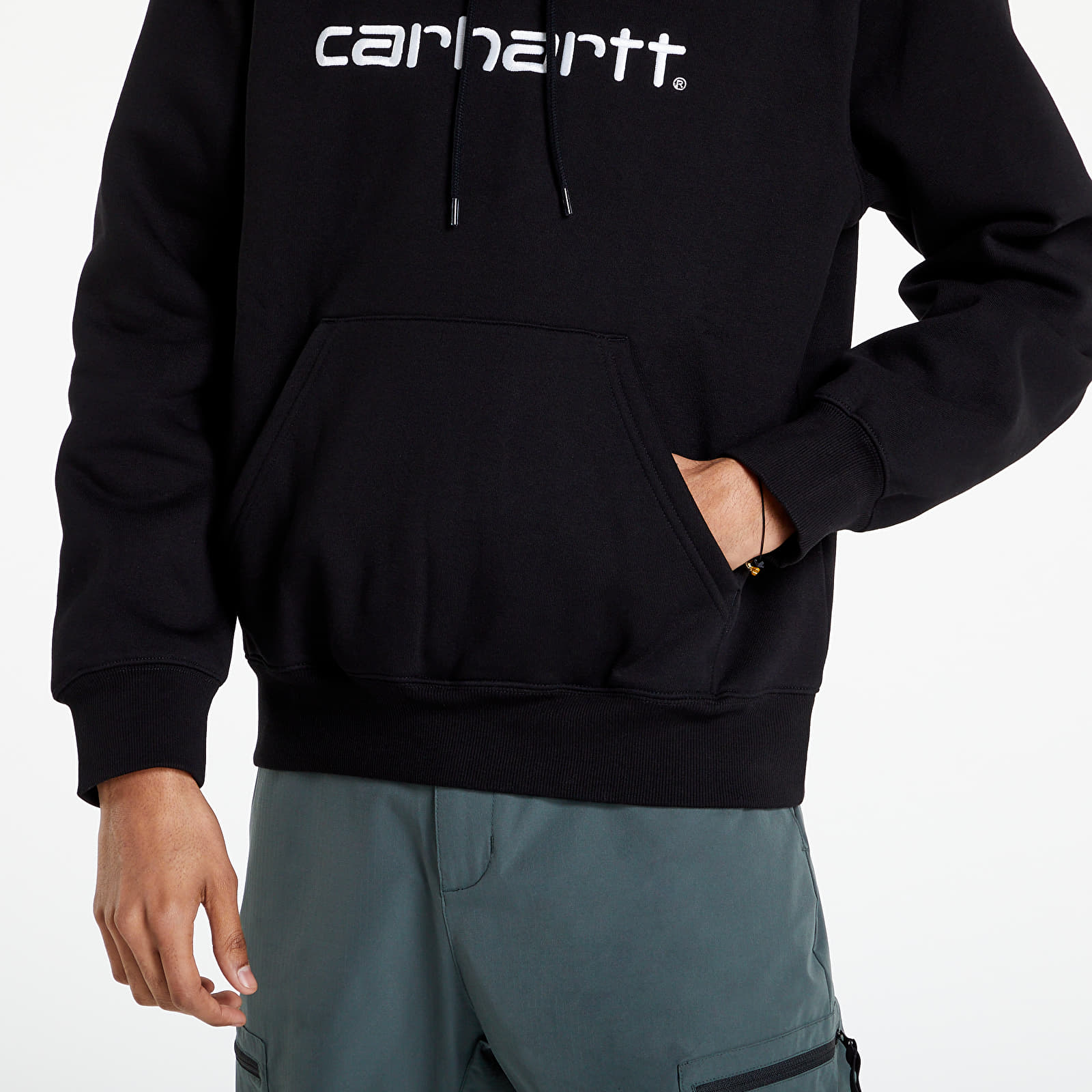 Hættetrøjer og sweatshirts Carhartt WIP Hooded Carhartt Sweat Black/ White