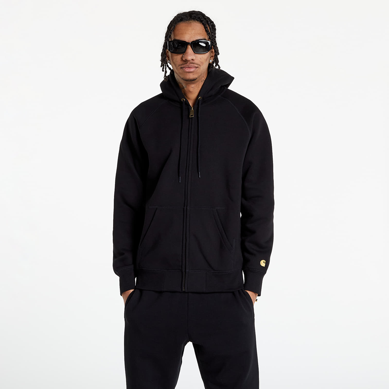 Hanorac Carhartt WIP Hooded Chase Jacket Black/ Gold