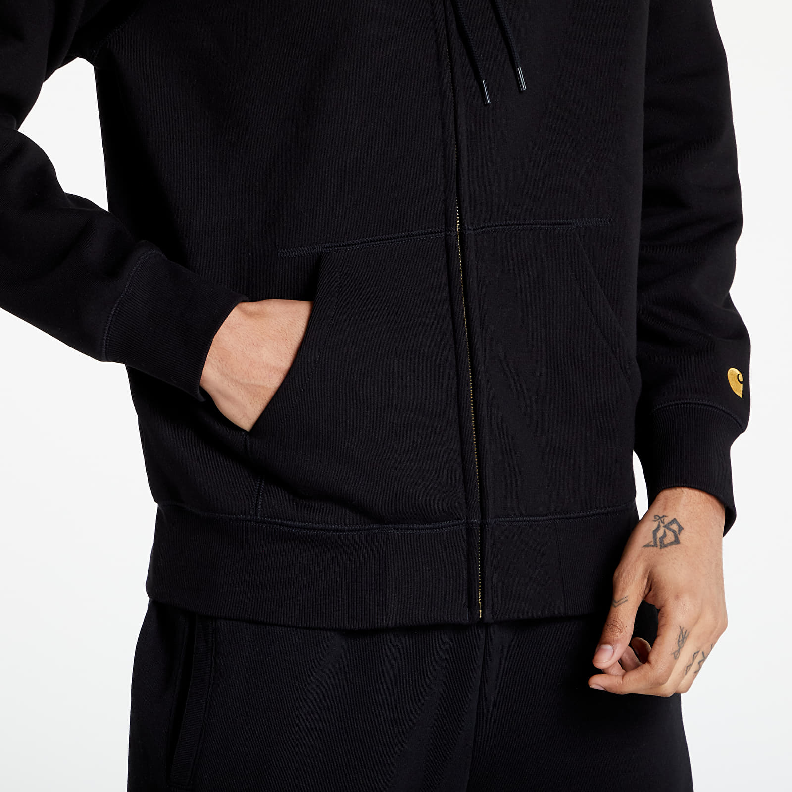 Hoodies and sweatshirts  Carhartt WIP Hooded Chase Jacket Black/ Gold