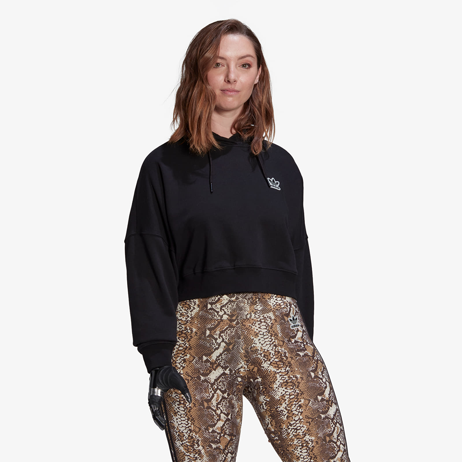 Sweatjacken und Sweatshirts adidas Cropped Hoodie Black Footshop